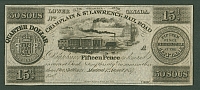 Montreal, Lower Canada, 1857 Fifteen Pence note